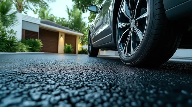 car in driveway